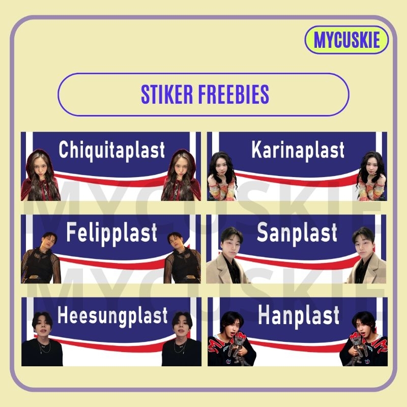 

[ MYCUSKIE ] STIKER HANSAPLAST FREEBIES CUSTOM