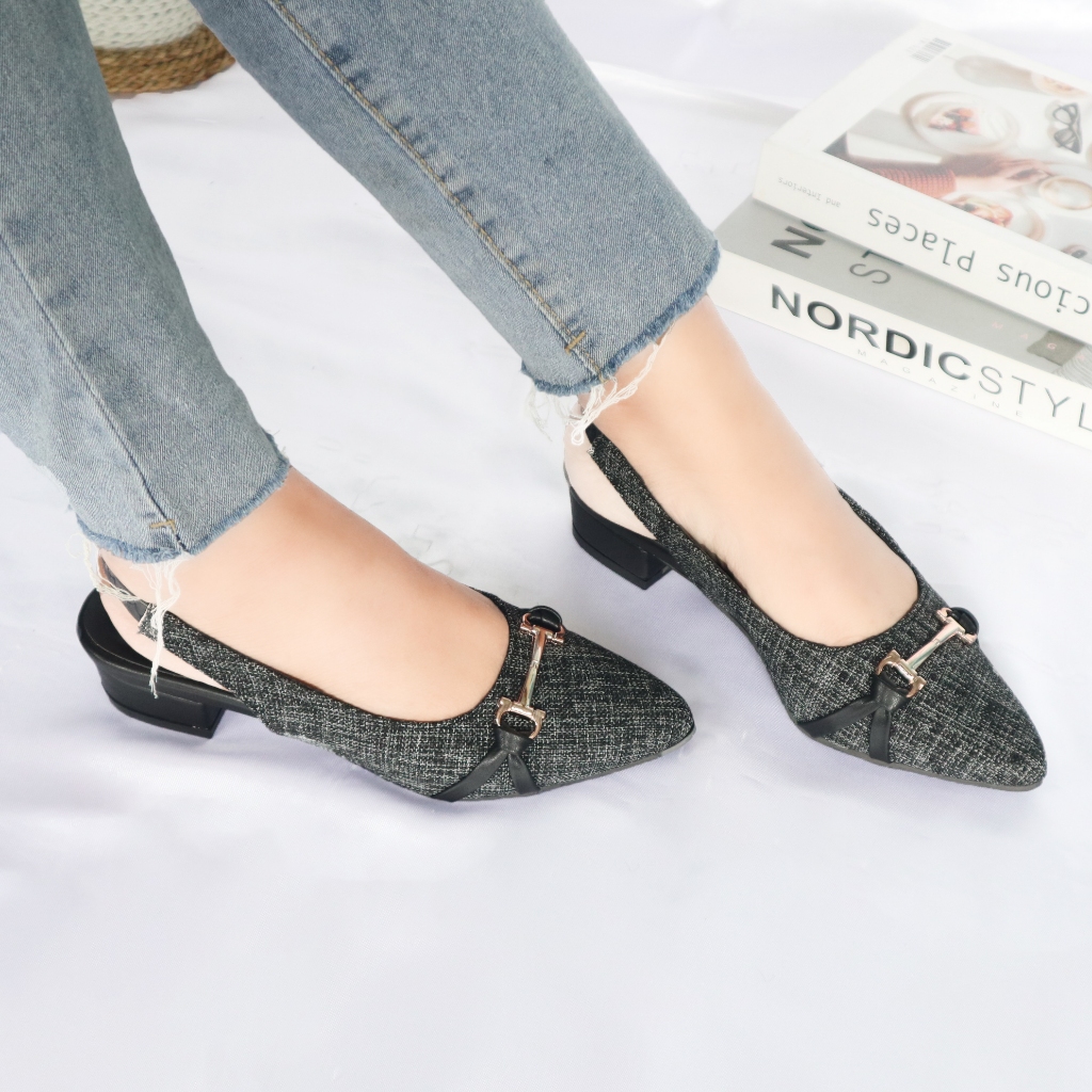 HMF Giokema Sepatu Hak Mules Wanita 3 cm MT42