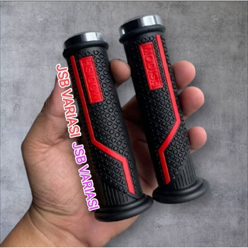 Handgrip MODISH+JALU CROMM - Hand Grip Motor Matic NMAX ,PCX,ADV,VARIO,AEROX,XMAX,BEAT,SCOOPY,MIO JS
