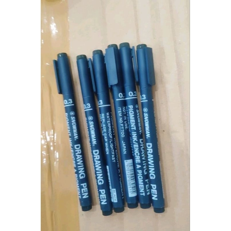 

Drawing Pen Snowman 0,05-0,8 mm warna hitam