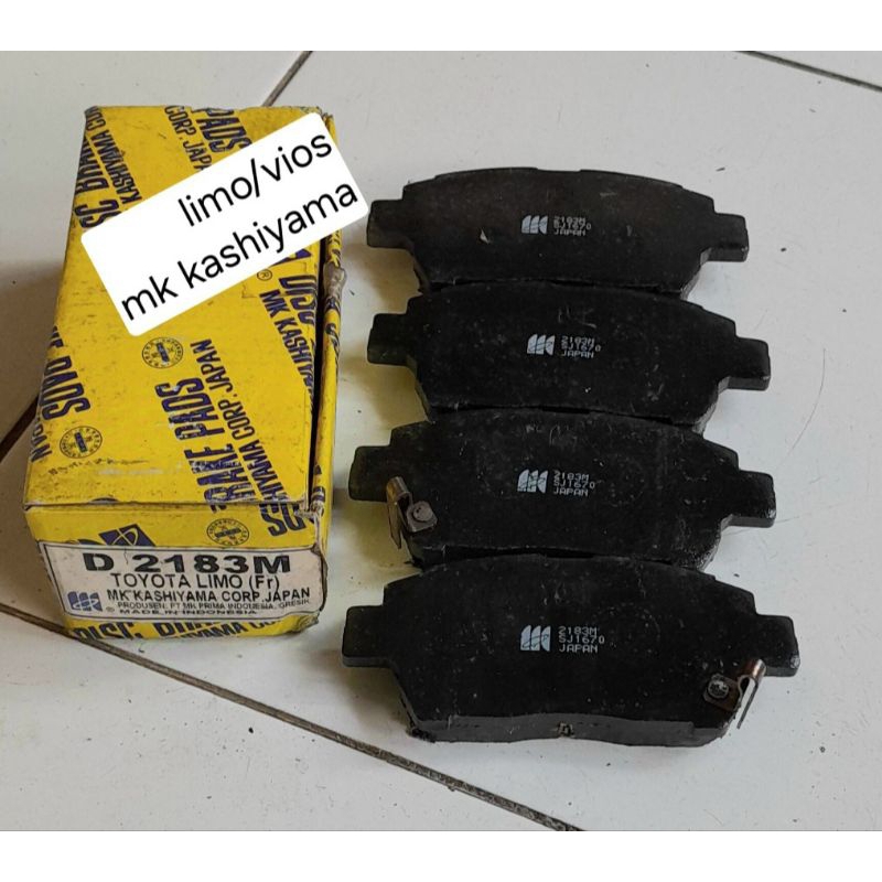kampas rem depan vios/limo merk mk kashiyama