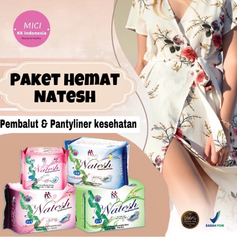Natesh Pembalut Herbal Natesh Pembalut Wanita Original Best Seller KK Indonesia