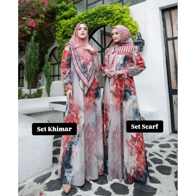 ADREENA 29 GAMIS SET KHIMAR BY HALIZA STYLE HALIZA SYARI