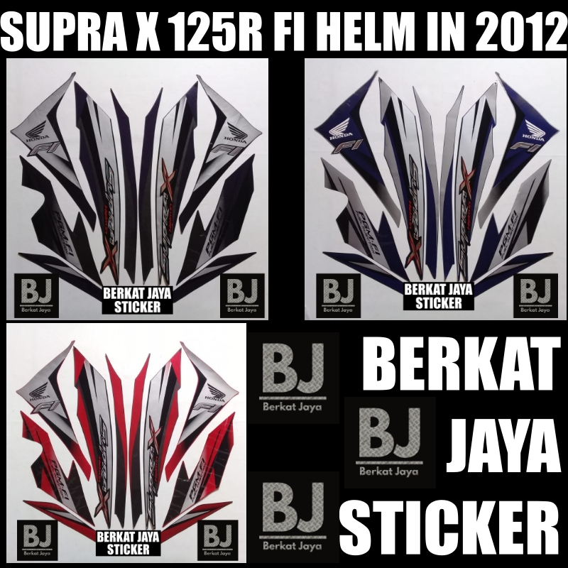 Striping Sticker Honda Supra X 125R Helm In 2012