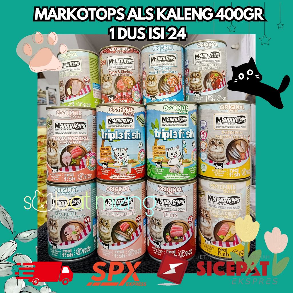 MARKOTOPS ADULT KALENG 400GR 1 DUS ISI 24 | MARKOTOPS MAKANAN BASAH KALENG
