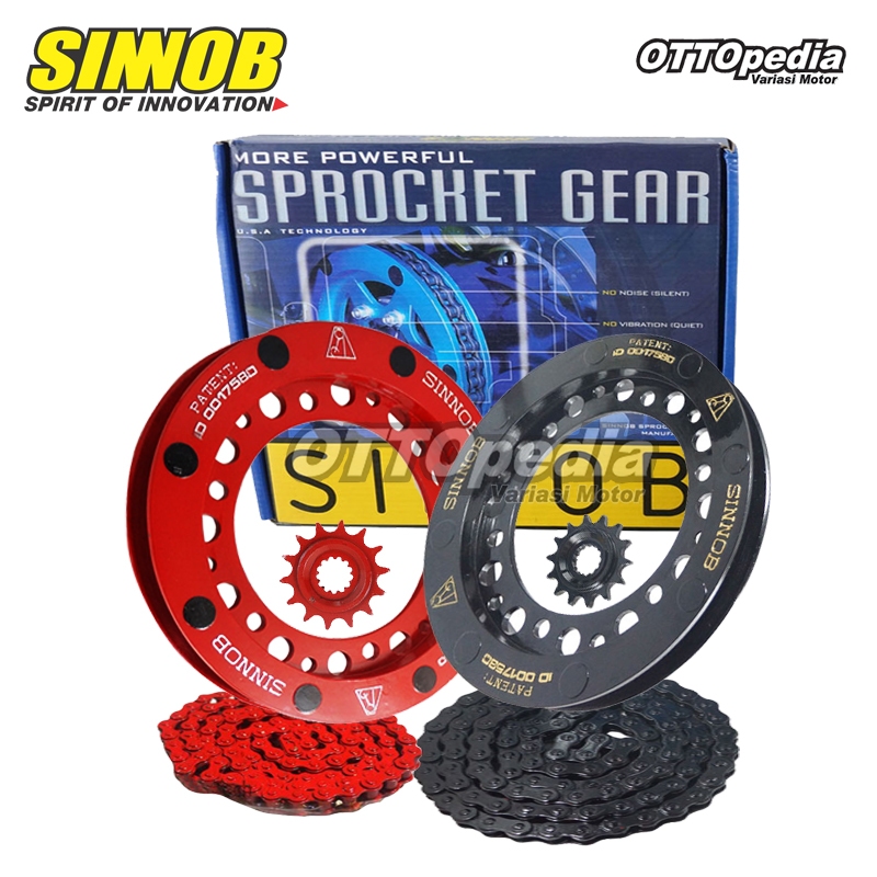 Chain Kit Gear Gir Set Rantai Rante Motor Sinnob CBR250RR CBR 250 RR Colour Chain Merah Hitam