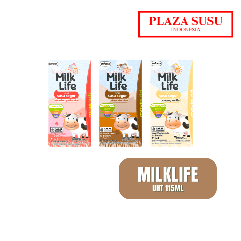 

SUSU UHT KIDS MILKLIFE 115ML SUSU ANAK COKELAT SUSU STRAWBERRY RASA VANILA