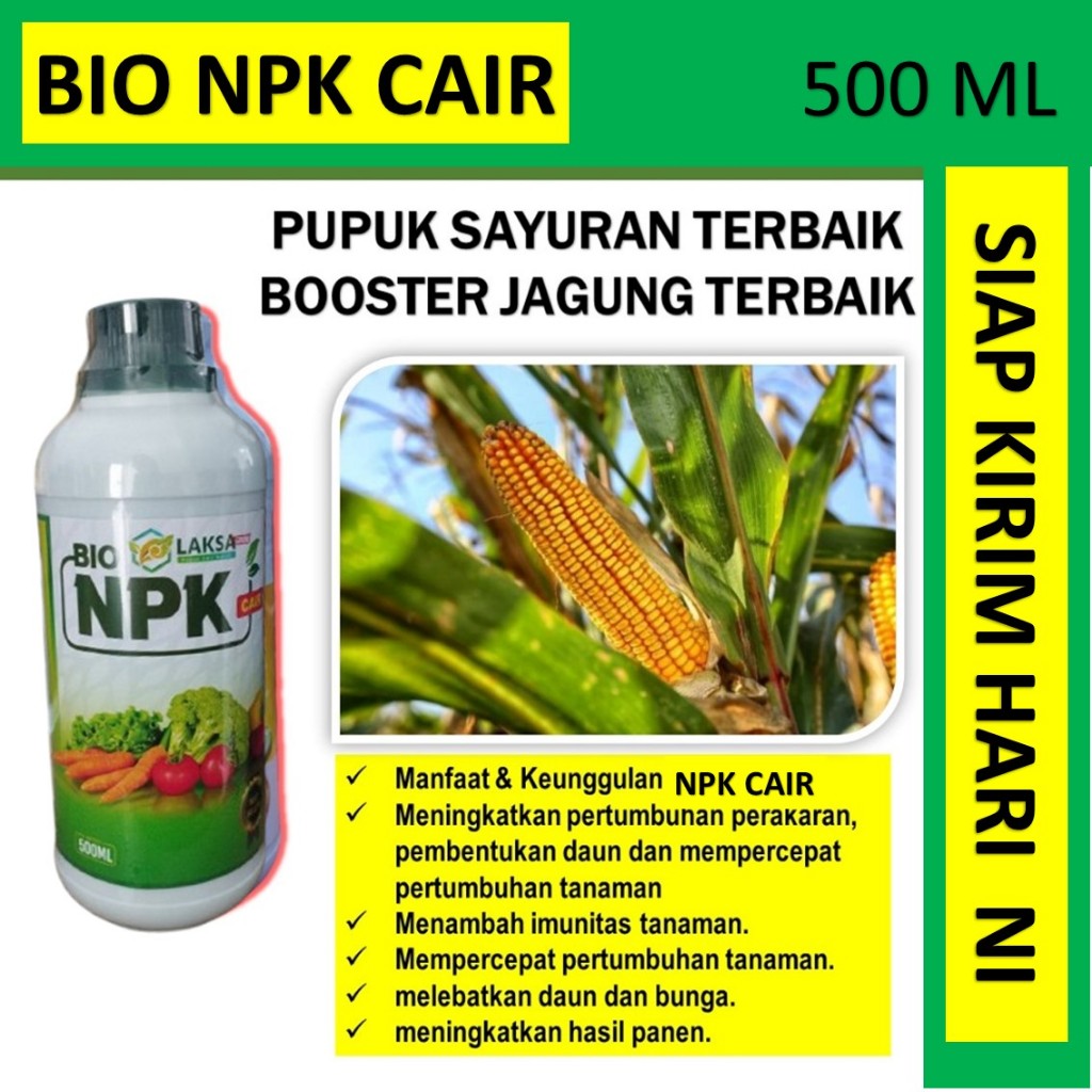 PUPUK JAGUNG TERBAIK BIO NP LAKSA Pupuk Tanaman Jagung Agar Berbuah Lebat dan Berat Semua Jenis Jagu