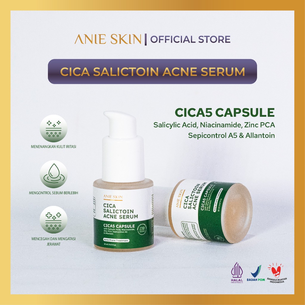 ANIE SKIN CICA SALICTOIN ACNE SERUM - SERUM ANTI JERAWAT / ANIESKIN