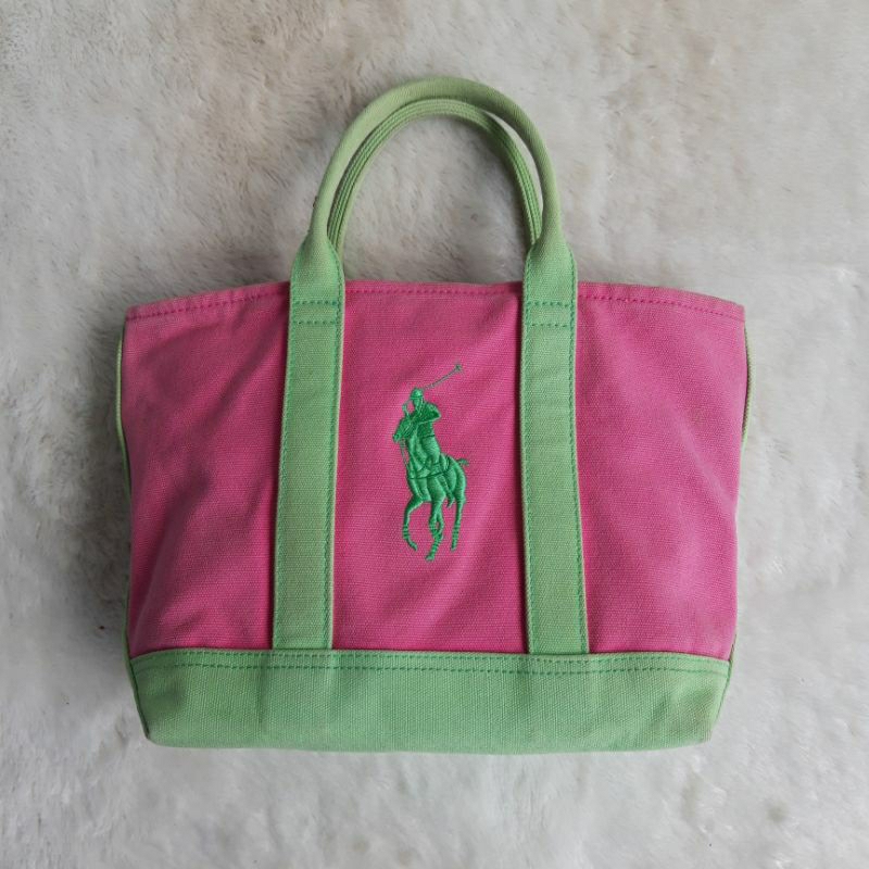 tas tote bag/tas tangan ralph lauren pink