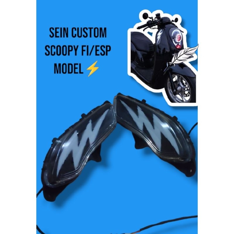 REFLEKTOR LAMPU SEIN DEPAN SCOOPY FI/ESP CUSTOM LAZY MODEL ⚡(reflektor sein Ra Scoopy tahun 2013/201