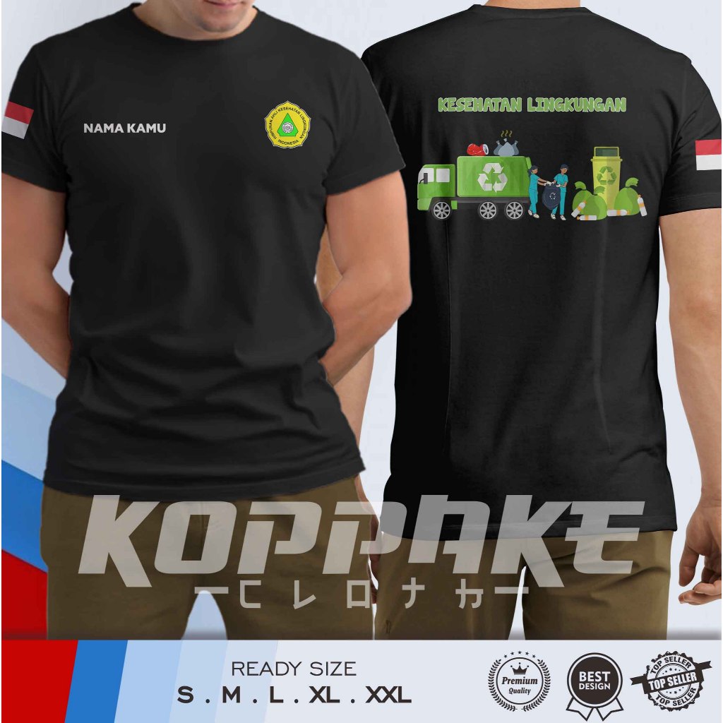 Kaos KESLING Kesehatan Lingkungan HAKLI Custom Design Gratis Nama Kamu Baju Distro
