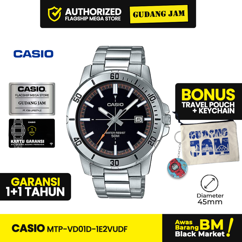 Jam Tangan Casio MTP-VD01D-1E2VUDF MTP-VD01D MTP-VD01 MTPVD01D MTP VD01D SLF