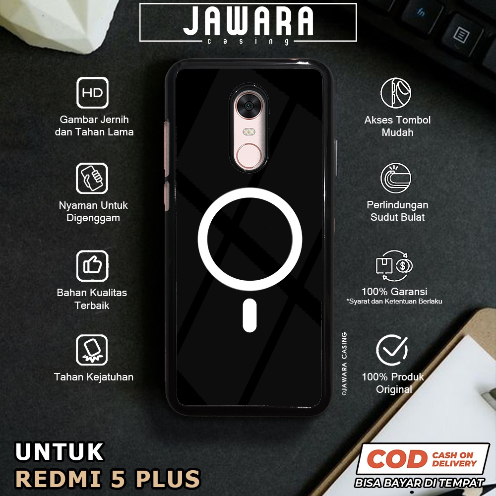 Case Redmi 5 Plus Casing Redmi 5 Plus [MAGS] Premium Case Glossy Case Hp Xiaomi Jawara Casing Hp Red