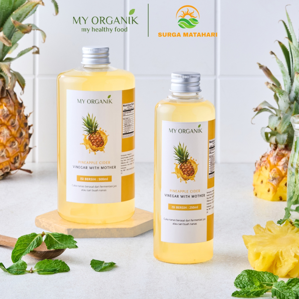 

My Organik Cuka Nanas Original Cuka Pineapple Cider Vinega with Mother Tanpa Campuran