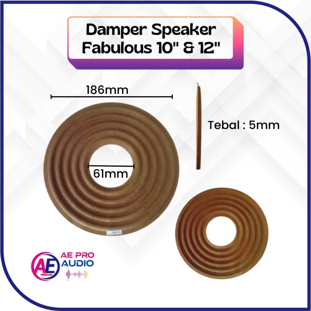 Damper Speaker ACR Fabulous 10 inch & 12 inch Uk. 61-186-6