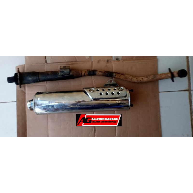 KNALPOT ORIGINAL SHOGUN SP LAMA (SUDAH BOBOKAN)