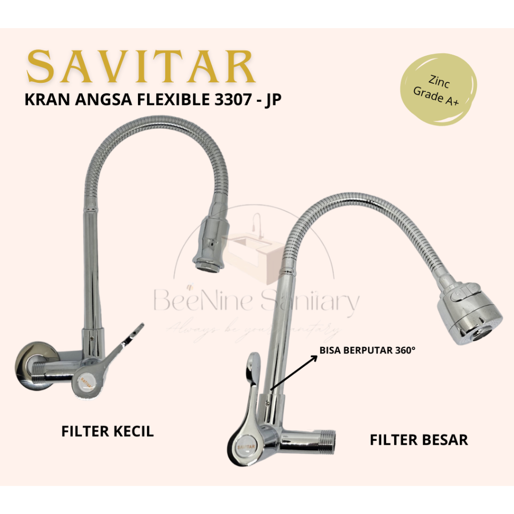 SAVITAR Kran Angsa Flexible Filter besar kecil SAVITAR/ Kran Dapur Cuci Piring / Keran Bak Cuci Piri