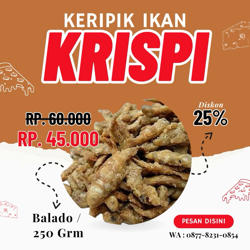 

Keripik Ikan Krispi Rasa Balado - 250 gram