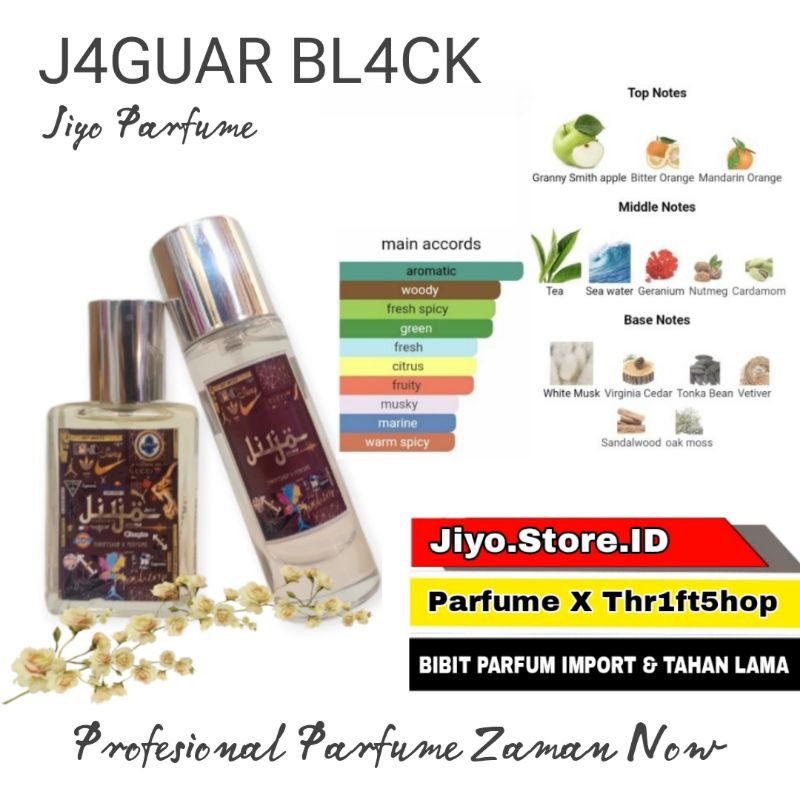 Jiyo Parfume For Men Inspired By J46UAR BL4CK Tahan Lama FREE Tester