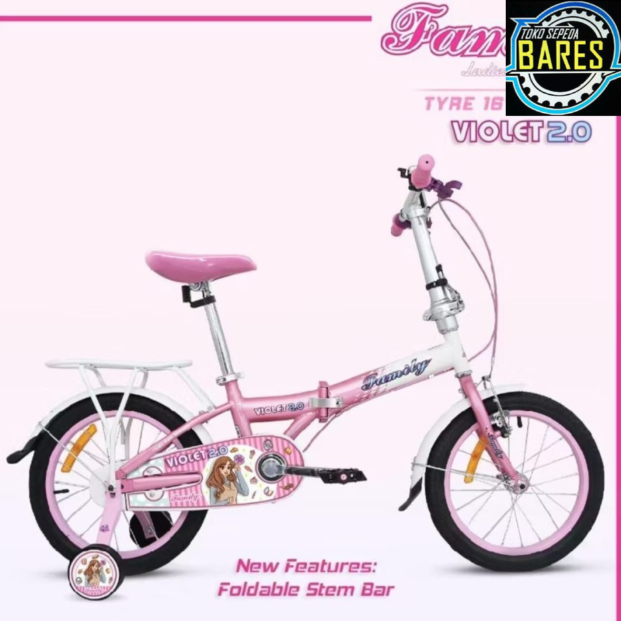 Sepeda Lipat Anak 16 Family Violet / Touring 2.0