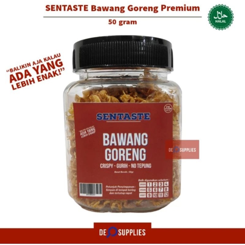 

Bawang Goreng Premium Sentaste 50gr - Kriuk Gurih Tanpa Tepung