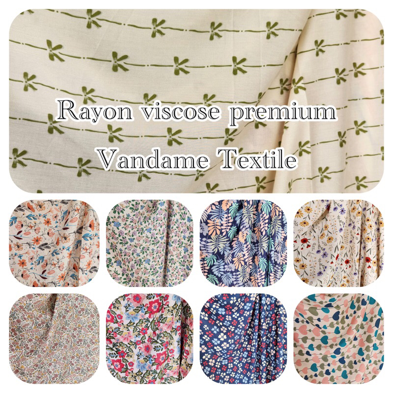 Kain Katun Rayon Motif | Katun Rayon Motif Bunga Bunga | Katun Rayon Motif Kembang | Katun Rayon Mot