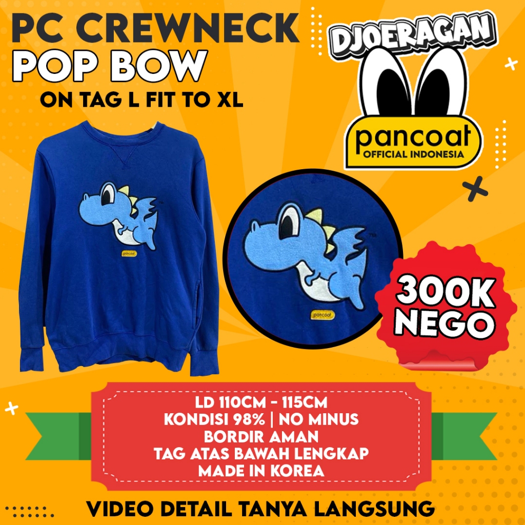 PANCOAT  POP DRAGON ORIGINAL 100% MULUS NO MINUS MADE IN KOREA