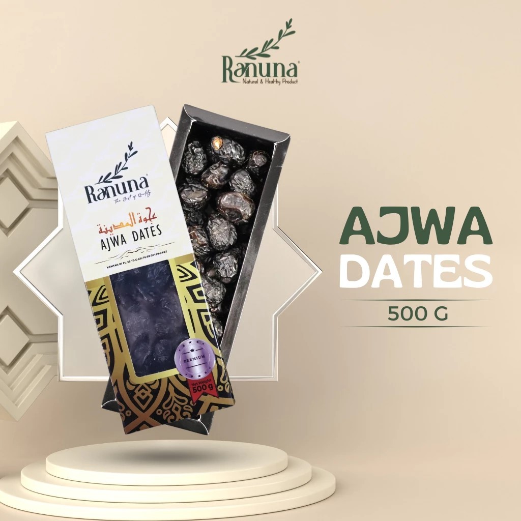 

Kurma AJWA RANUNA 500GR/ KURMA AJWA/ AJWA RANUNA 500GR