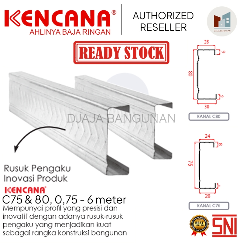 Kanal C KENCANA Tebal 0,75 || C75 & C80 || 75 & 80