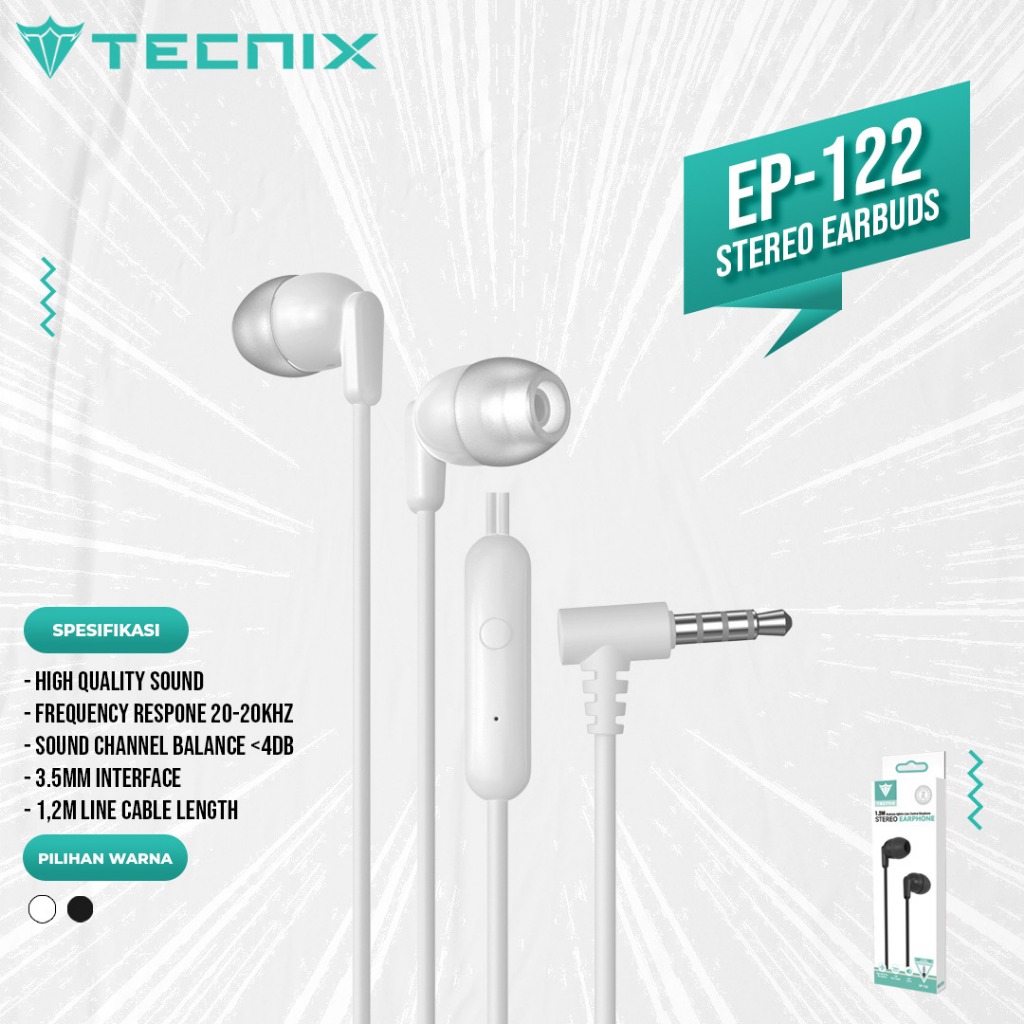 TECNIX EP-122  Stereo Earbuds