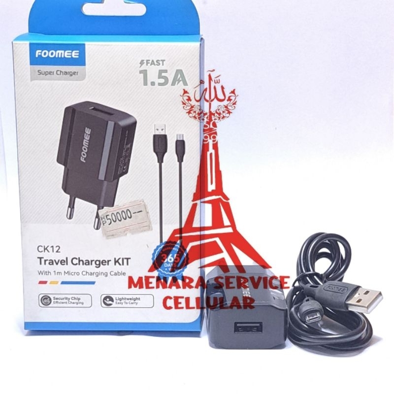 Foomee Travel Charger KIT Micro Cable CK12