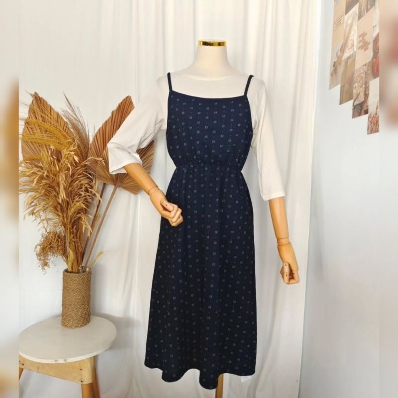 Dress wanita santai berlengan pendek