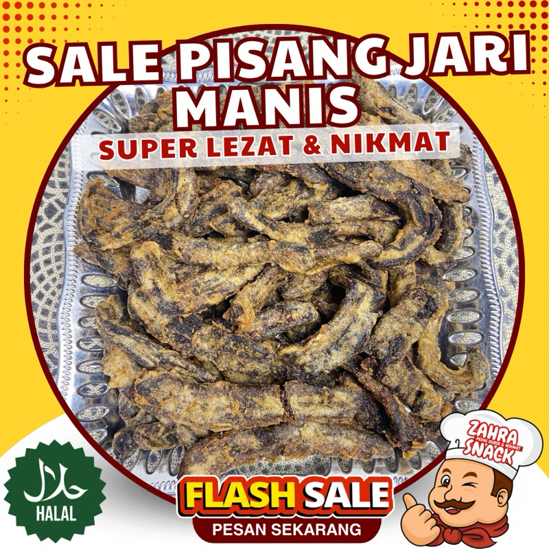 

ZahraSnack Sale Pisang Jari Manis Lezat Nikmat Cemilan Manis
