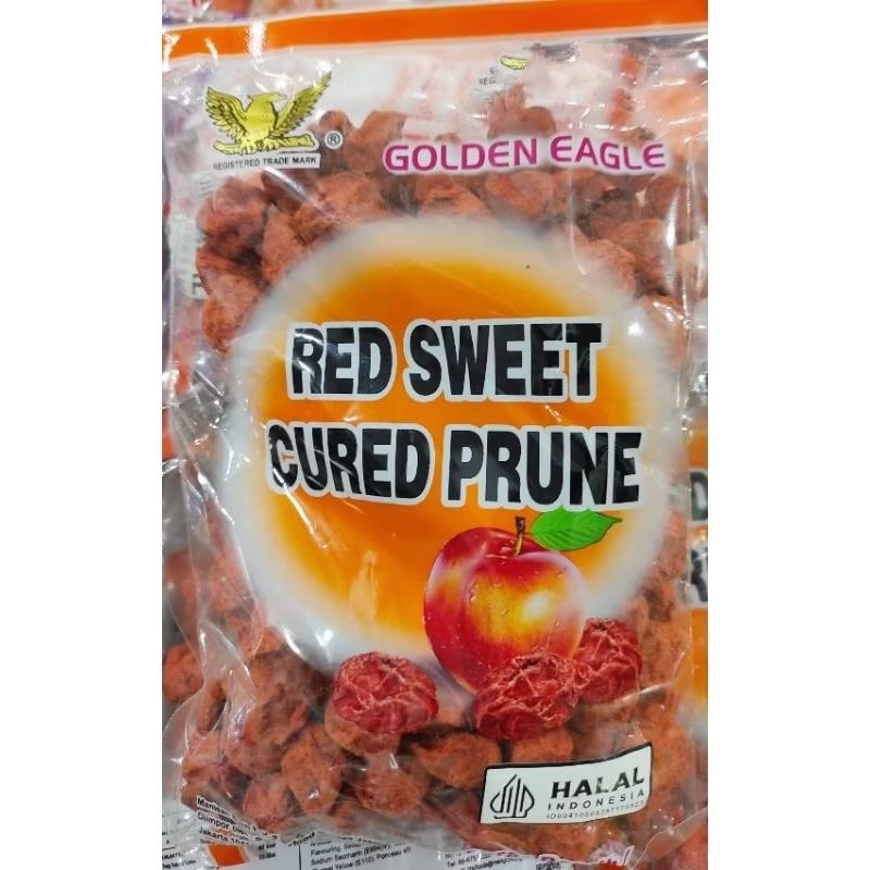 

Golden eagle manisan semboi merah 500gr red sweet cured prune cemilan imlek sincia cn