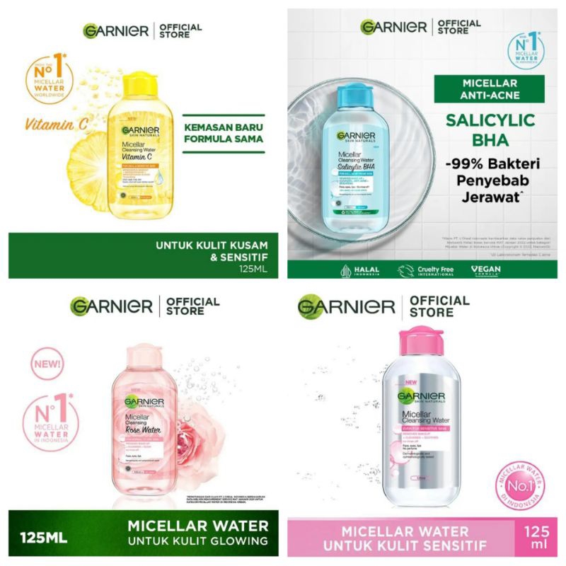 Garnier Micellar Water 125ml / Garnier Micellar Cleansing Water 125ml / Micellar Water Garnier 125ml