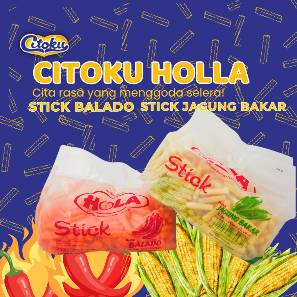 

Snack Citoku + Hola Snack + Rasa Balado dan Rasa Jagung Bakar + 350 gr/pcs