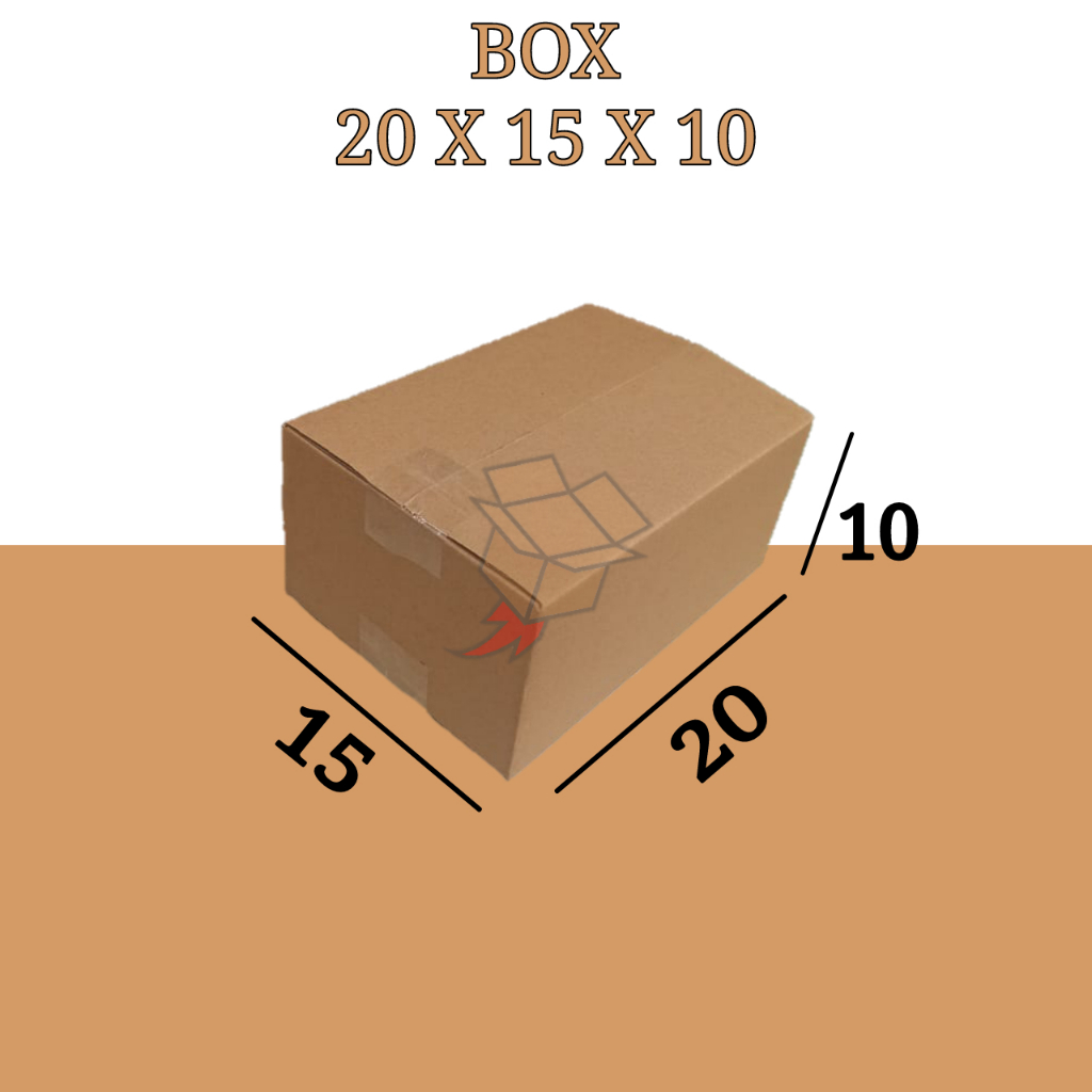 

Kardus Polos Karton Box Coklat DieCut 20x15x10
