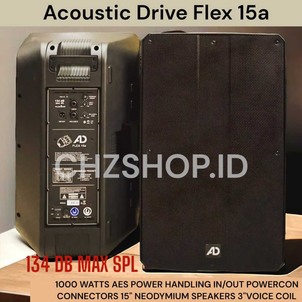 1 Unit Acoustic Drive Flex 15a 1000Watt 134SPL Speaker Aktif FLEX 15A 1000 Watt 134dB Speaker Profes