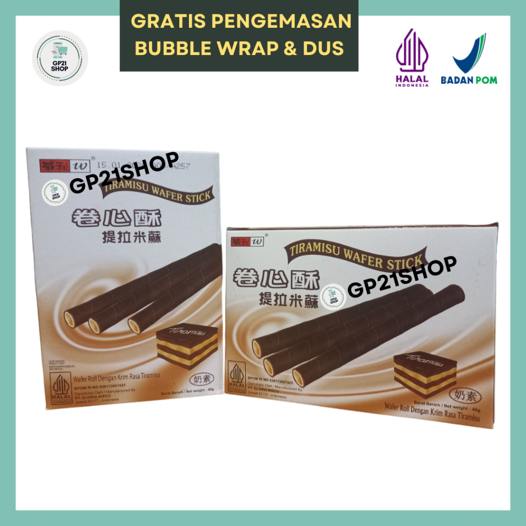 

Willie Wafer Stick 卷心酥 40gr - Biskuit Biskitop Wafer Roll dengan Krim Rasa