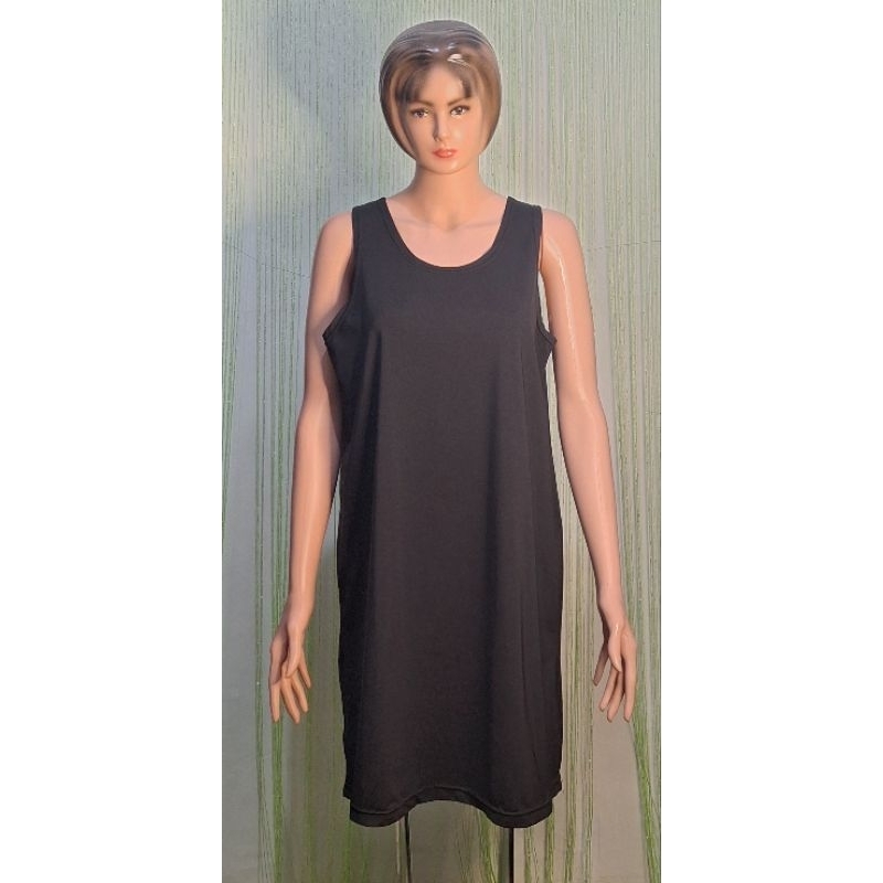 dress Hitam Tanpa Lengan outer