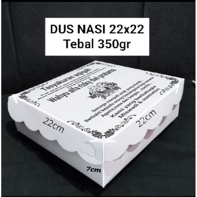 kardus nasi/kotak nasi putih custom sablon/print ,R6,R7,R8,R10k,R10B