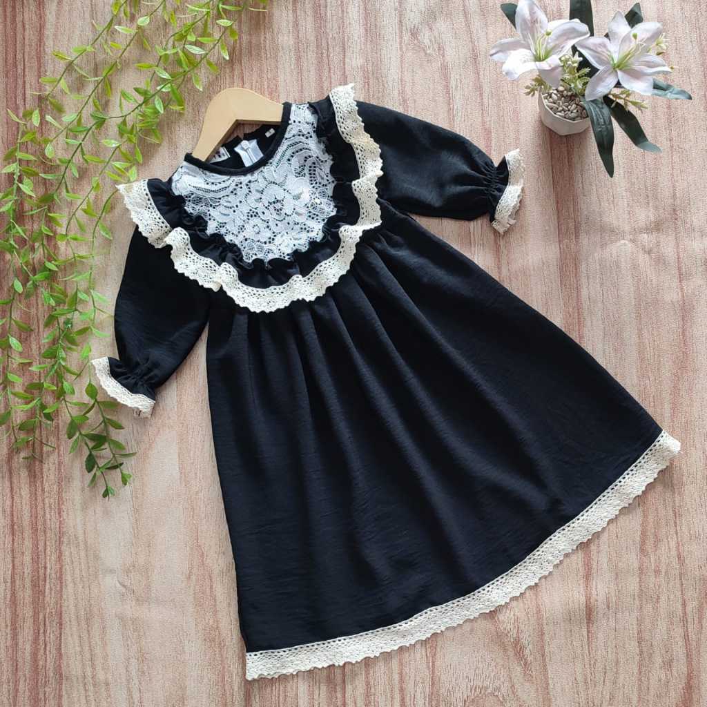 Gamis Anak LongDress Bayi perempuan MAZAYA Crinkle 6bulan-5tahun Baju Muslim Anak Perempuan Dress Ki