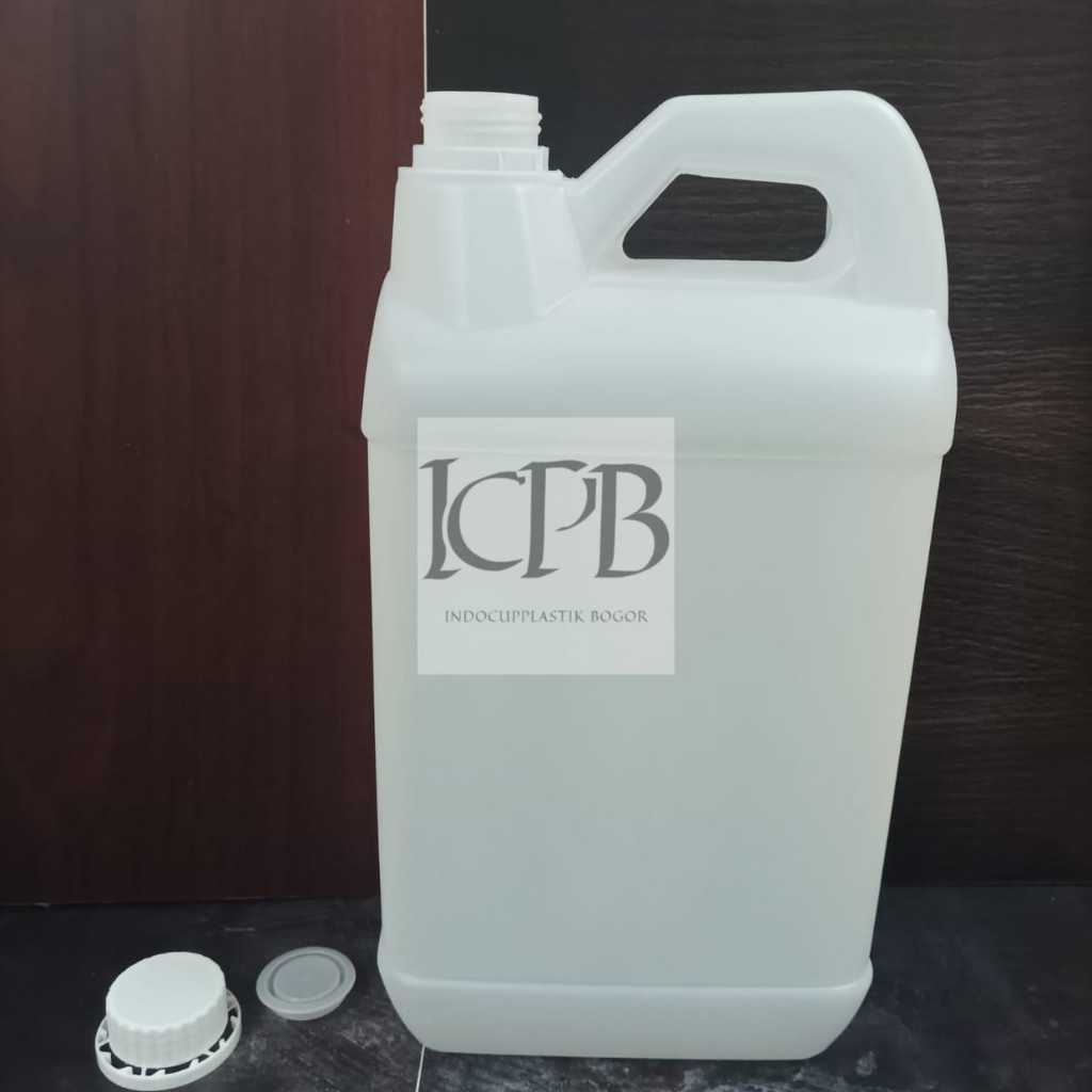 Jerigen 5 Liter Segel / Jerigen Plastik 5 Liter/ Jerigen Minyak 5 Liter Putih Doff dan Transparant
