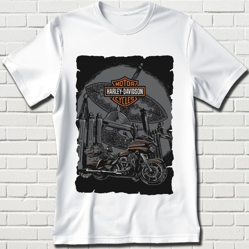 Kaos Motor Harley Davidson - Baju Kaos Dewasa - Kaos Club - Kaos Motor