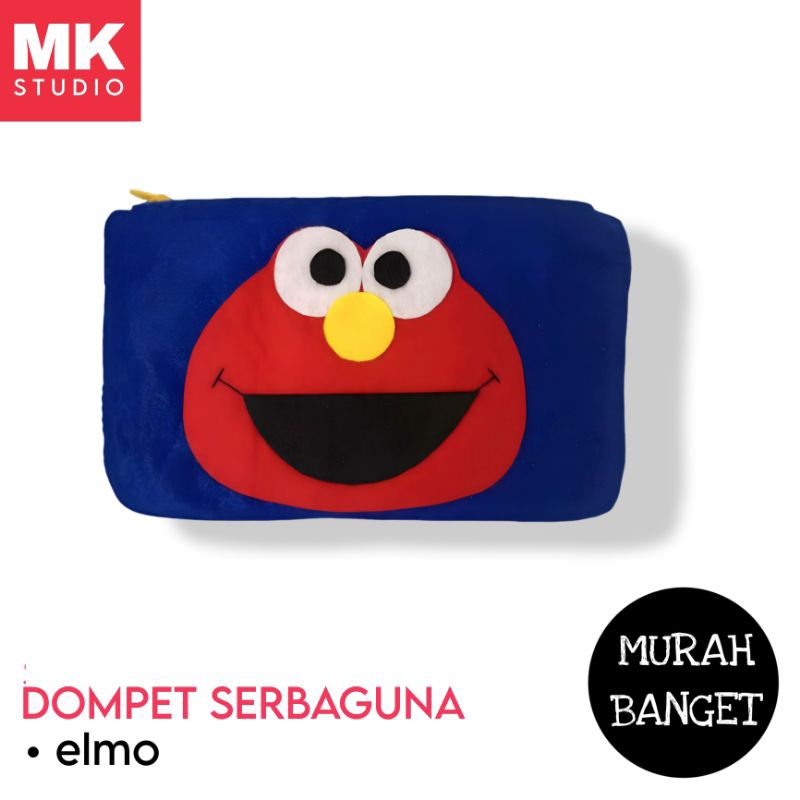 

Dompet / pouch kain flanel serbaguna karakter elmo