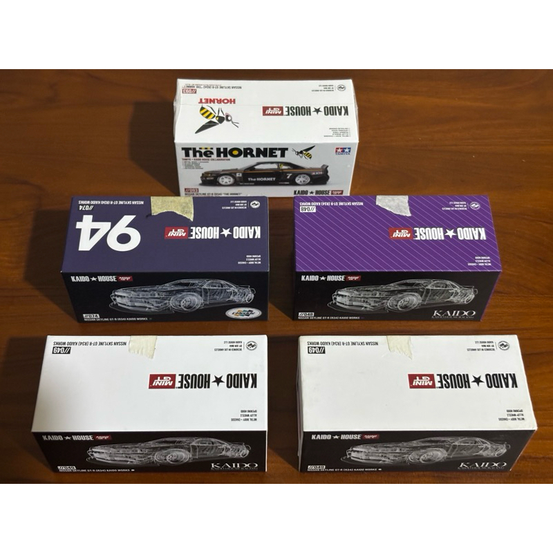 Mini GT x Kaido House Nissan GT-R (R34) Greddy, R34 JADE, R34 PINK, R34 Police