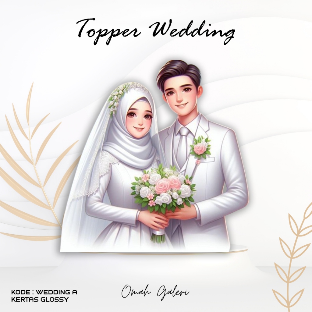 TOPPER WEDDING / HIASAN SESERAHAN HANTARAN PERNIKAHAN / PERLENGKAPAN BUKET WEDDING