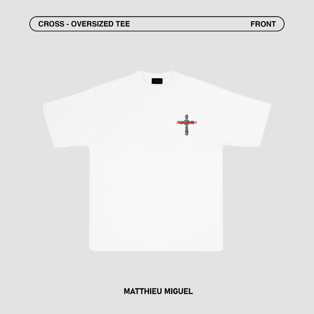 MATTHIEU MIGUEL - CROSS OVERSIZED TEE - 220 GSM