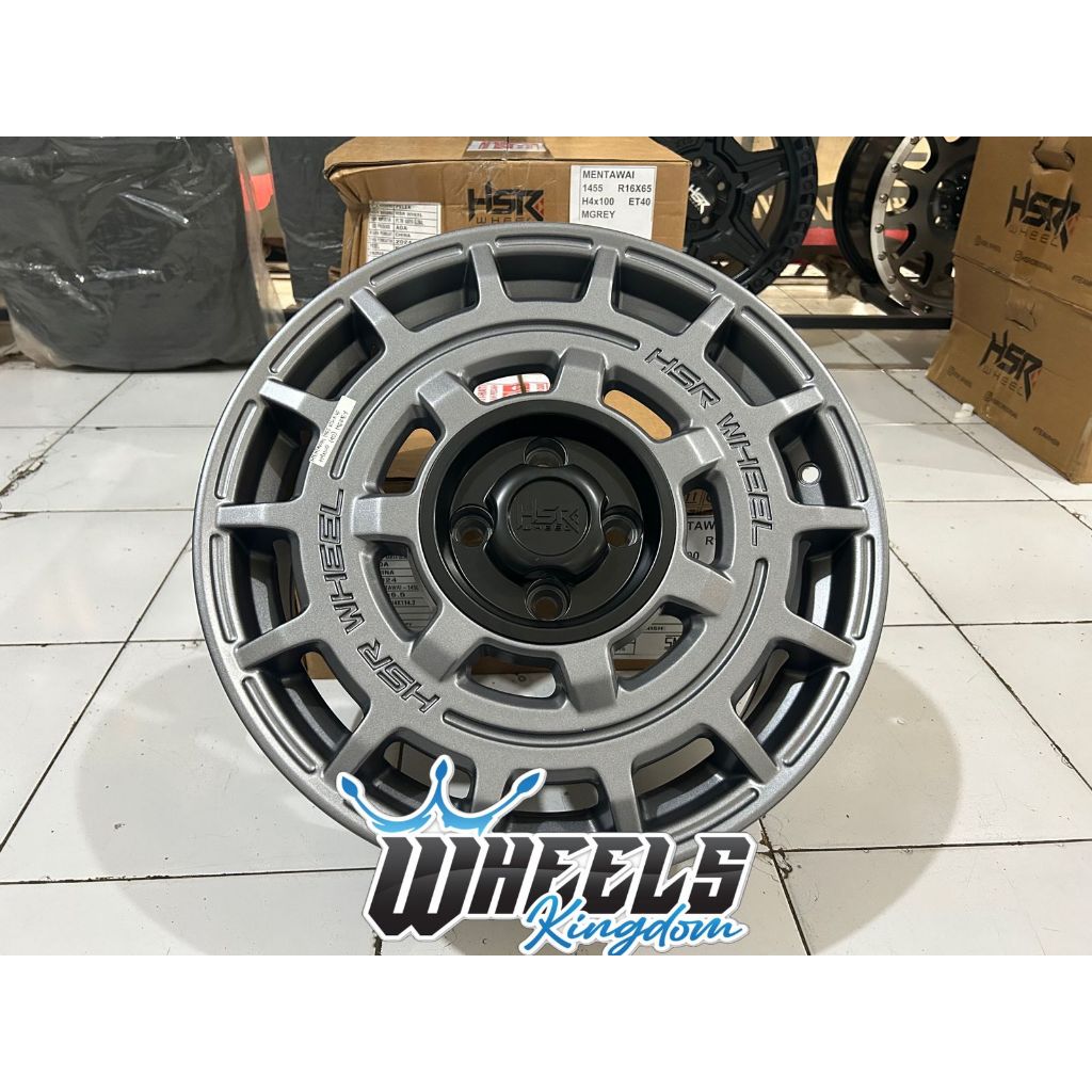VELG R16 VELG RALLY MONOBLOCK HSR MENTAWAI VELG RING 16 PCD 4X100 PNP VELG RAIZE SWIFT